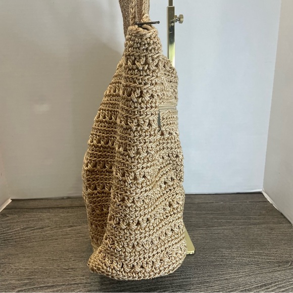 The Sak Shoulder Bag with Textured Woven Pattern. Double strap. Used. Ink spots. - Picture 5 of 10